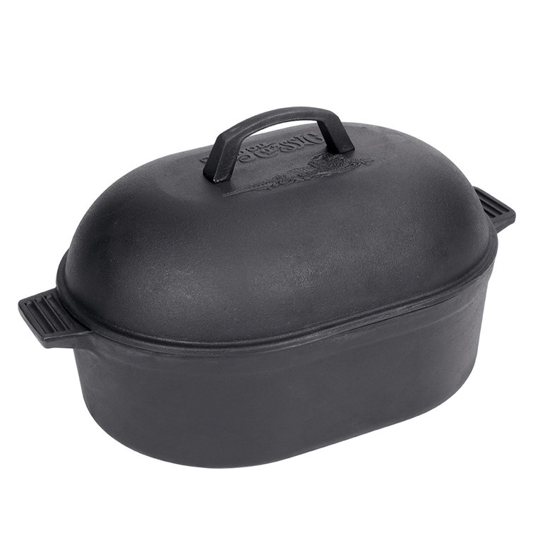 Bayou Classic 20 in. Cast Iron Roasting Pan & Reviews Wayfair